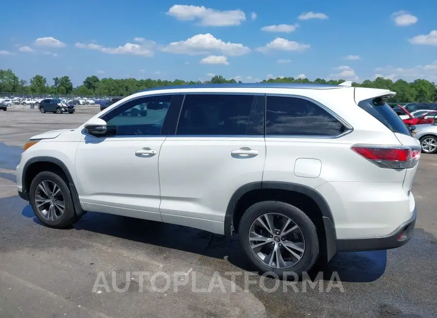 TOYOTA HIGHLANDER 2016 vin 5TDJKRFHXGS259327 from auto auction Iaai