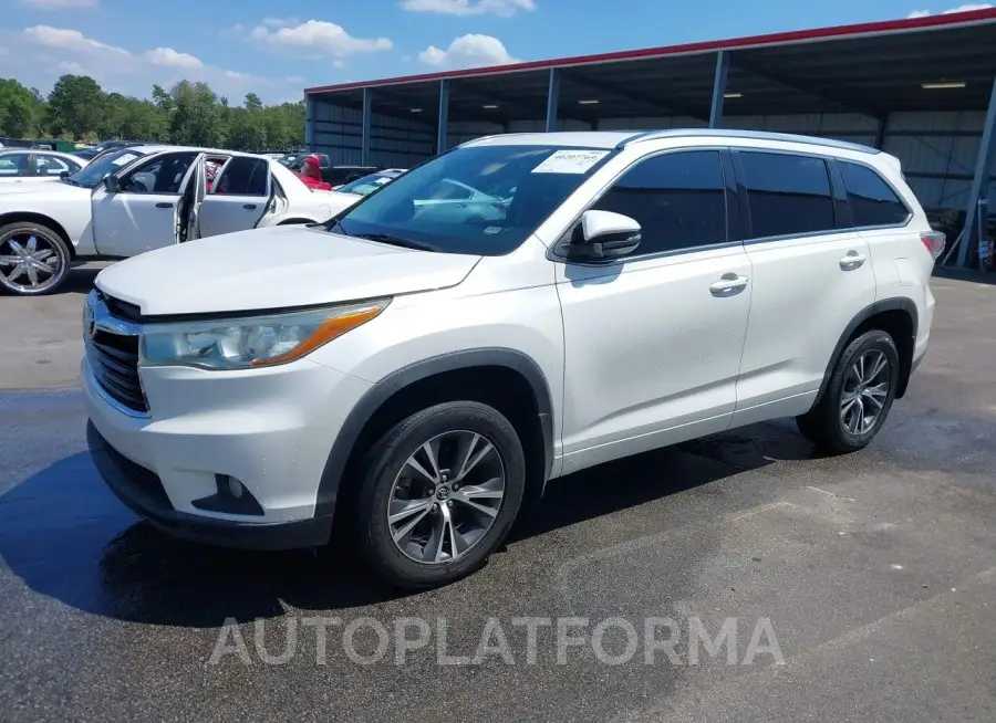 TOYOTA HIGHLANDER 2016 vin 5TDJKRFHXGS259327 from auto auction Iaai