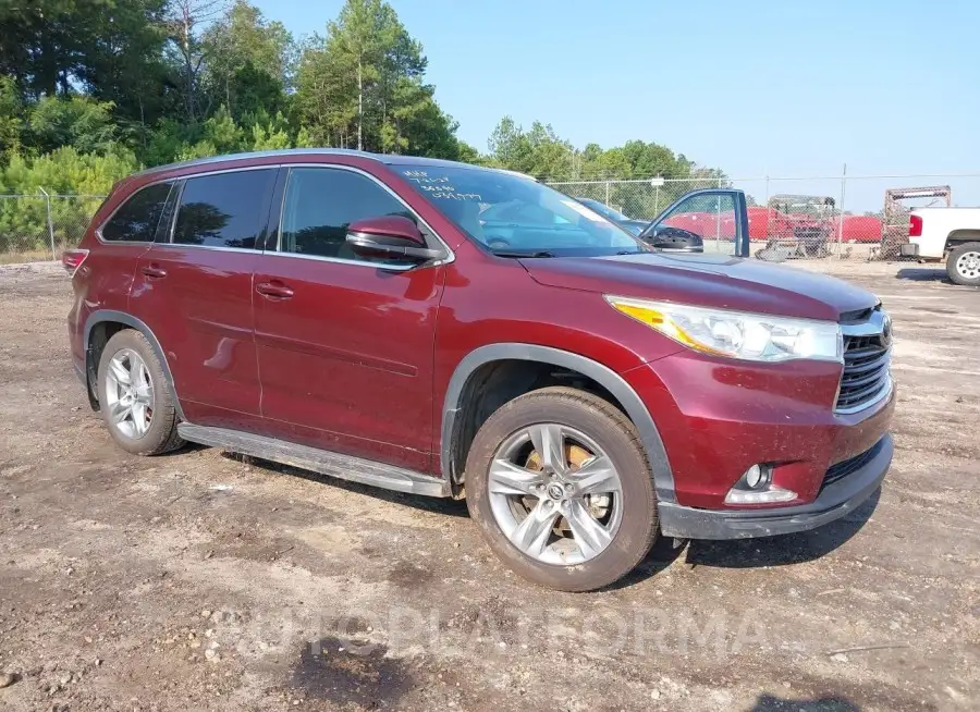 TOYOTA HIGHLANDER 2016 vin 5TDYKRFH7GS132629 from auto auction Iaai