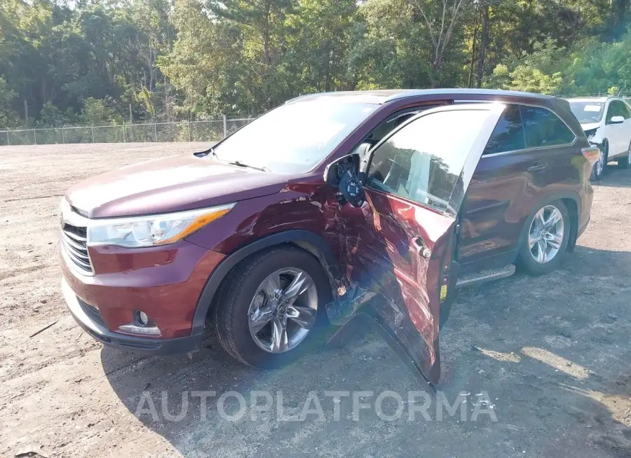 TOYOTA HIGHLANDER 2016 vin 5TDYKRFH7GS132629 from auto auction Iaai