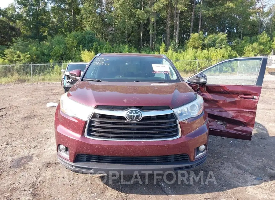 TOYOTA HIGHLANDER 2016 vin 5TDYKRFH7GS132629 from auto auction Iaai