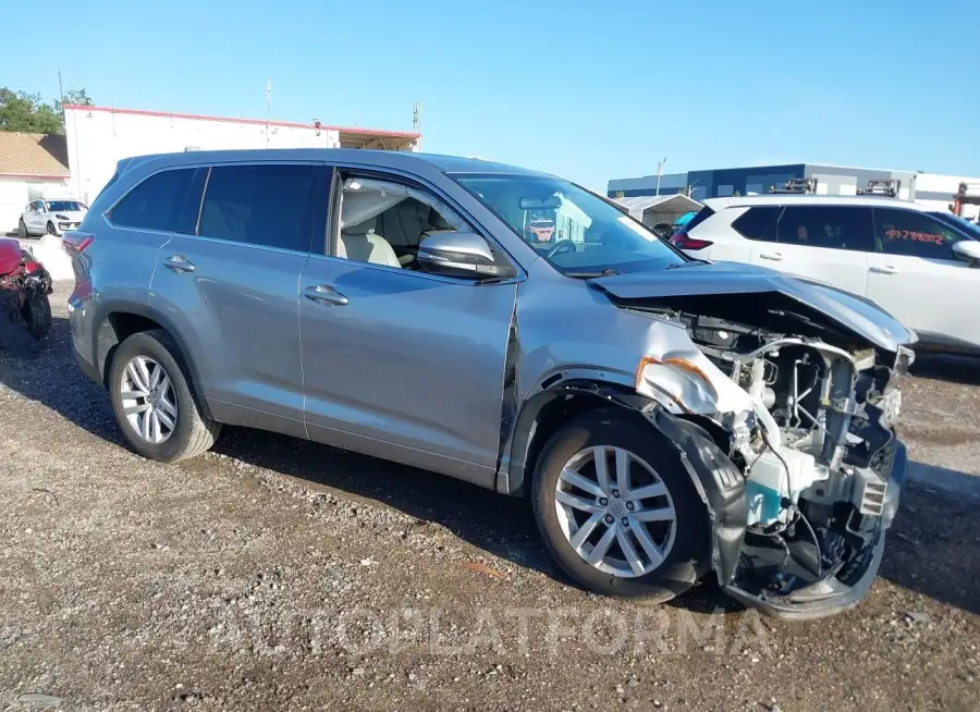 TOYOTA HIGHLANDER 2015 vin 5TDZARFH3FS016396 from auto auction Iaai