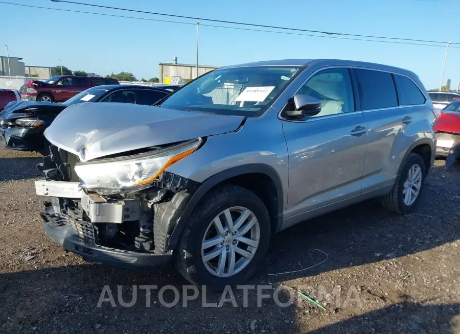 TOYOTA HIGHLANDER 2015 vin 5TDZARFH3FS016396 from auto auction Iaai