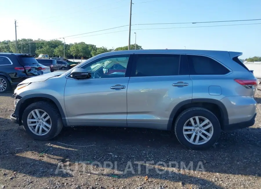 TOYOTA HIGHLANDER 2015 vin 5TDZARFH3FS016396 from auto auction Iaai