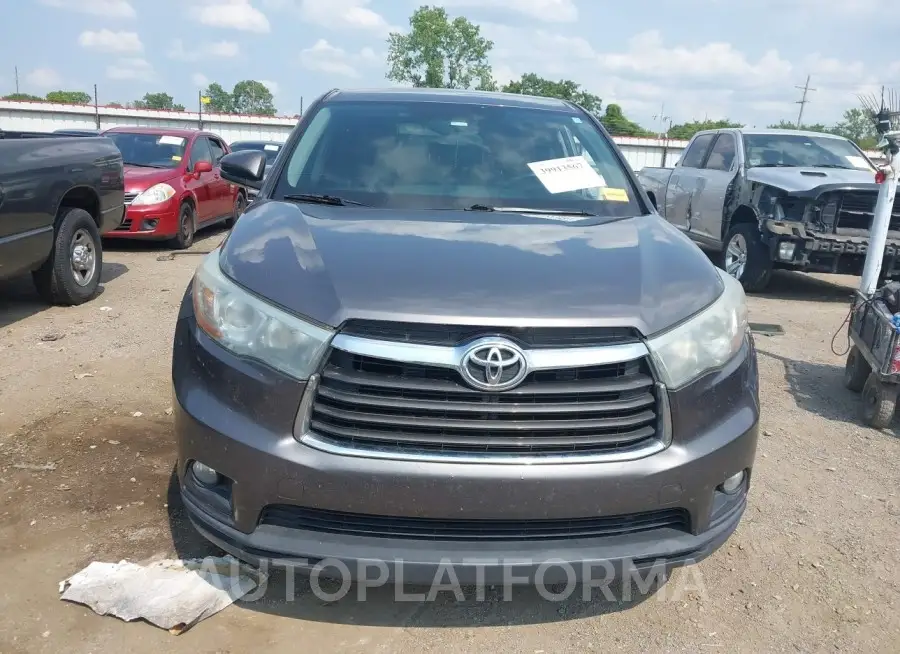 TOYOTA HIGHLANDER 2016 vin 5TDZKRFH1GS177036 from auto auction Iaai