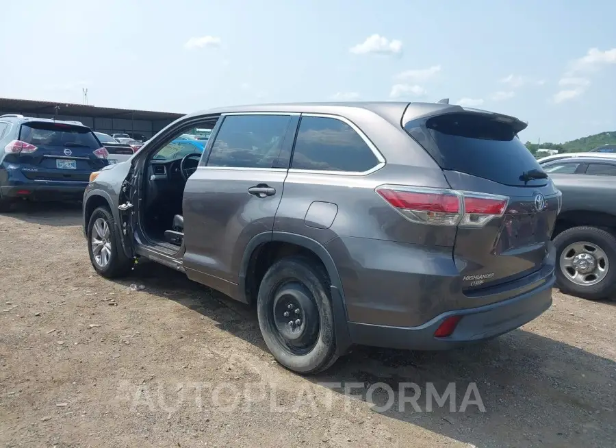 TOYOTA HIGHLANDER 2016 vin 5TDZKRFH1GS177036 from auto auction Iaai