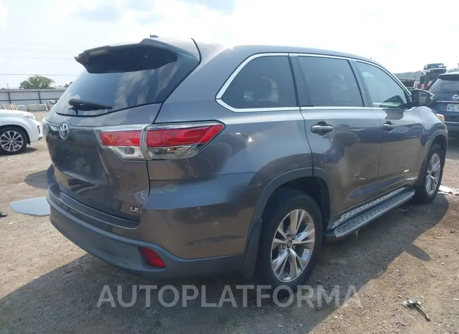 TOYOTA HIGHLANDER 2016 vin 5TDZKRFH1GS177036 from auto auction Iaai