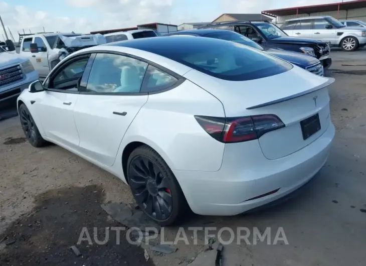 TESLA MODEL 3 2022 vin 5YJ3E1EC0NF337655 from auto auction Iaai