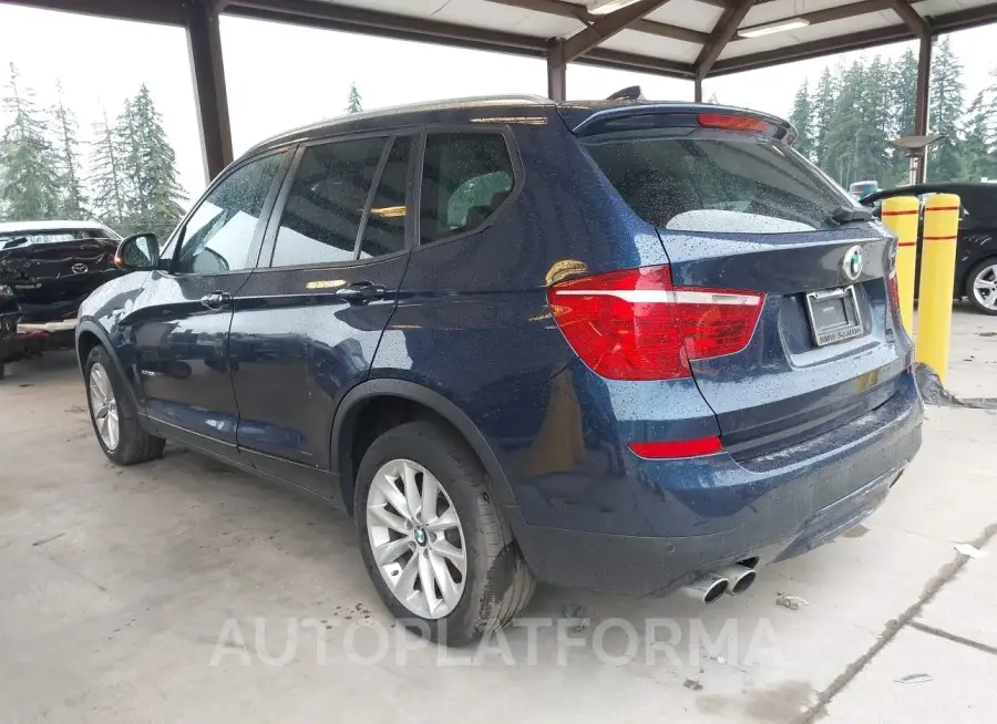 BMW X3 2016 vin 5UXWX9C55G0D75301 from auto auction Iaai