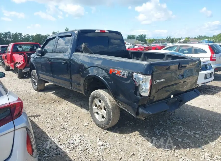 FORD F-150 2017 vin 1FTFW1EF0HFB57581 from auto auction Iaai