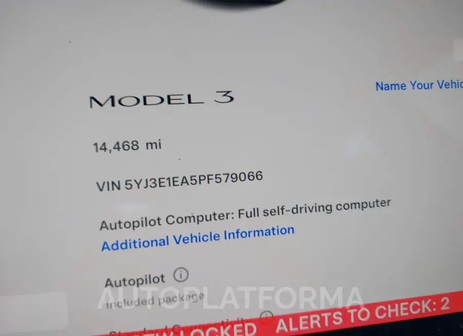 TESLA MODEL 3 2023 vin 5YJ3E1EA5PF579066 from auto auction Iaai