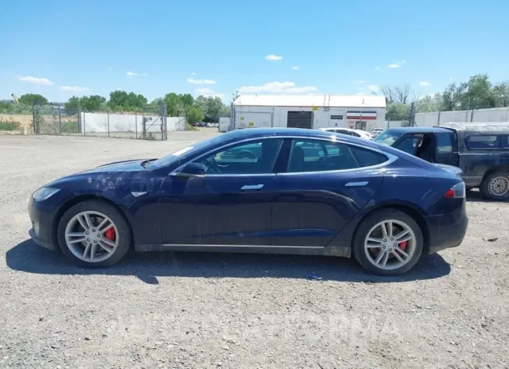 TESLA MODEL S 2015 vin 5YJSA1H4XFF084910 from auto auction Iaai