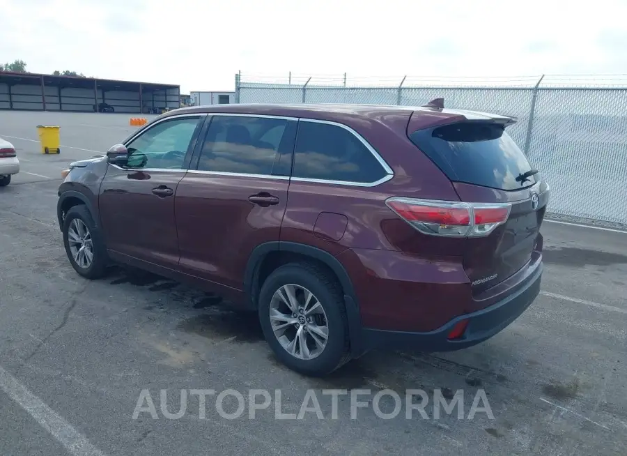 TOYOTA HIGHLANDER 2016 vin 5TDBKRFH4GS291419 from auto auction Iaai