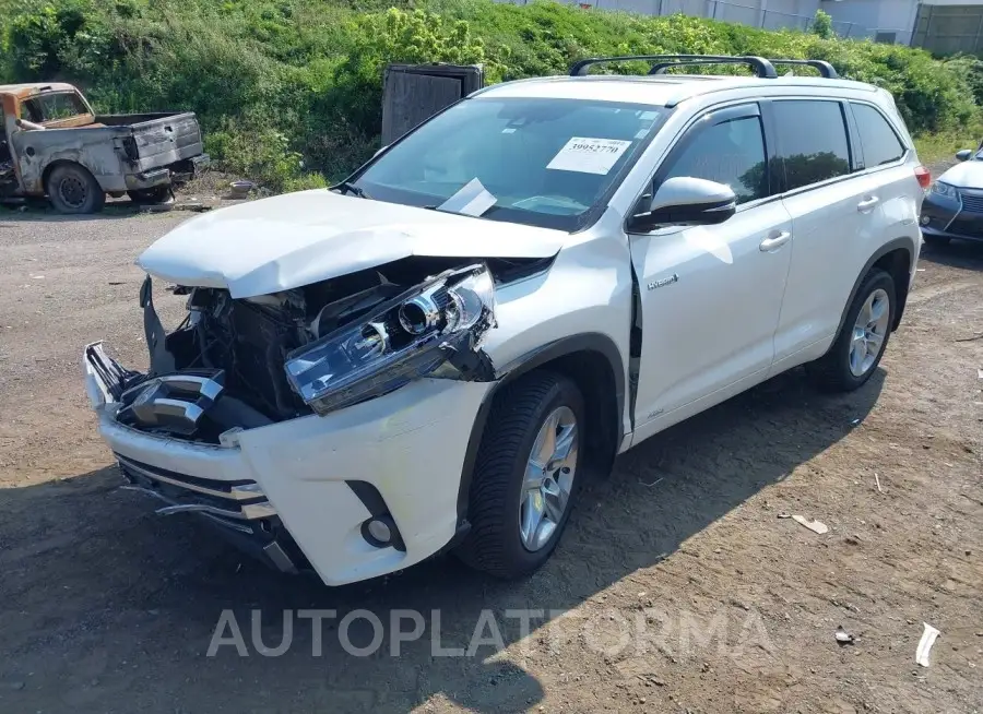 TOYOTA HIGHLANDER HYBRID 2018 vin 5TDDGRFH8JS037777 from auto auction Iaai