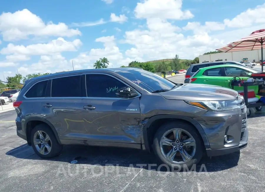 TOYOTA HIGHLANDER HYBRID 2018 vin 5TDDGRFH9JS044110 from auto auction Iaai