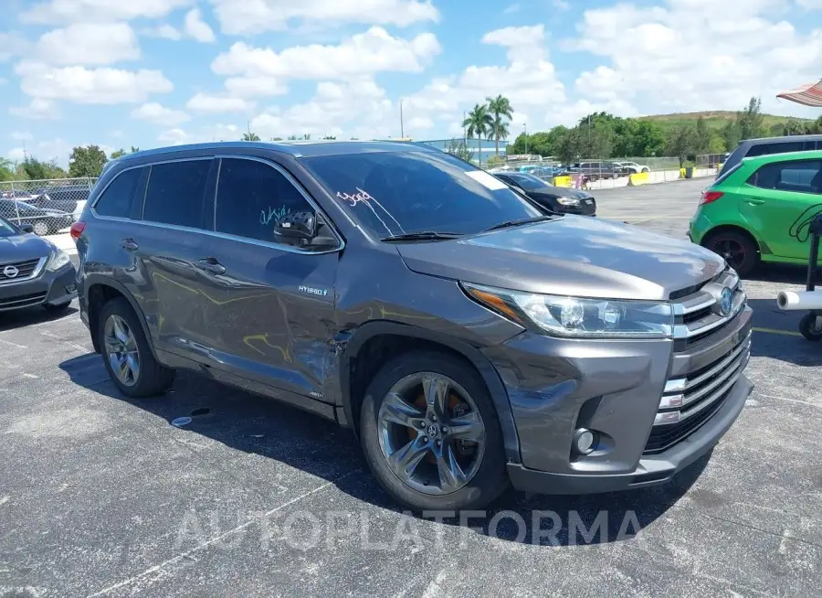 TOYOTA HIGHLANDER HYBRID 2018 vin 5TDDGRFH9JS044110 from auto auction Iaai