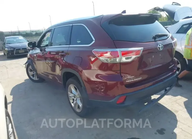 TOYOTA HIGHLANDER 2015 vin 5TDDKRFH4FS079336 from auto auction Iaai