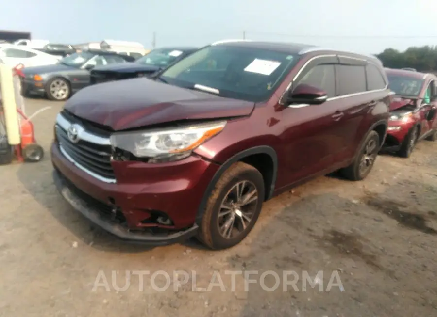 TOYOTA HIGHLANDER 2016 vin 5TDKKRFH8GS164706 from auto auction Iaai