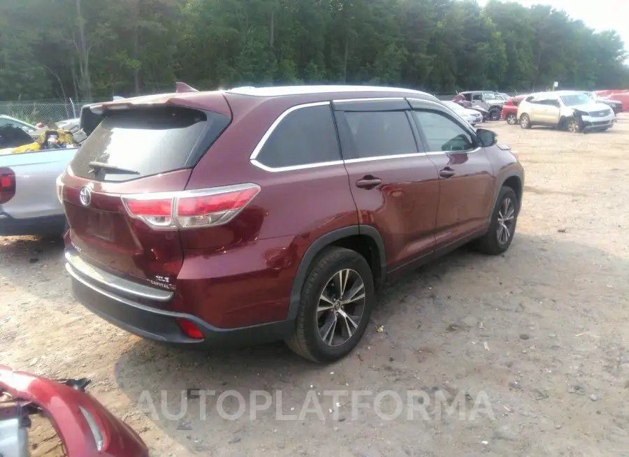 TOYOTA HIGHLANDER 2016 vin 5TDKKRFH8GS164706 from auto auction Iaai