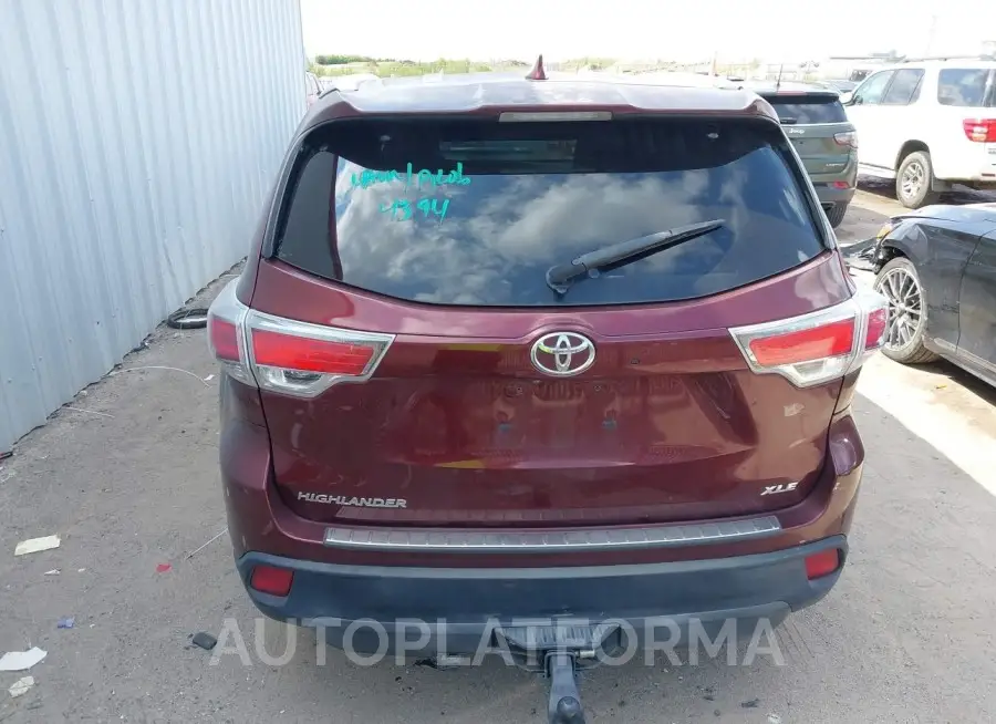 TOYOTA HIGHLANDER 2015 vin 5TDKKRFHXFS044162 from auto auction Iaai