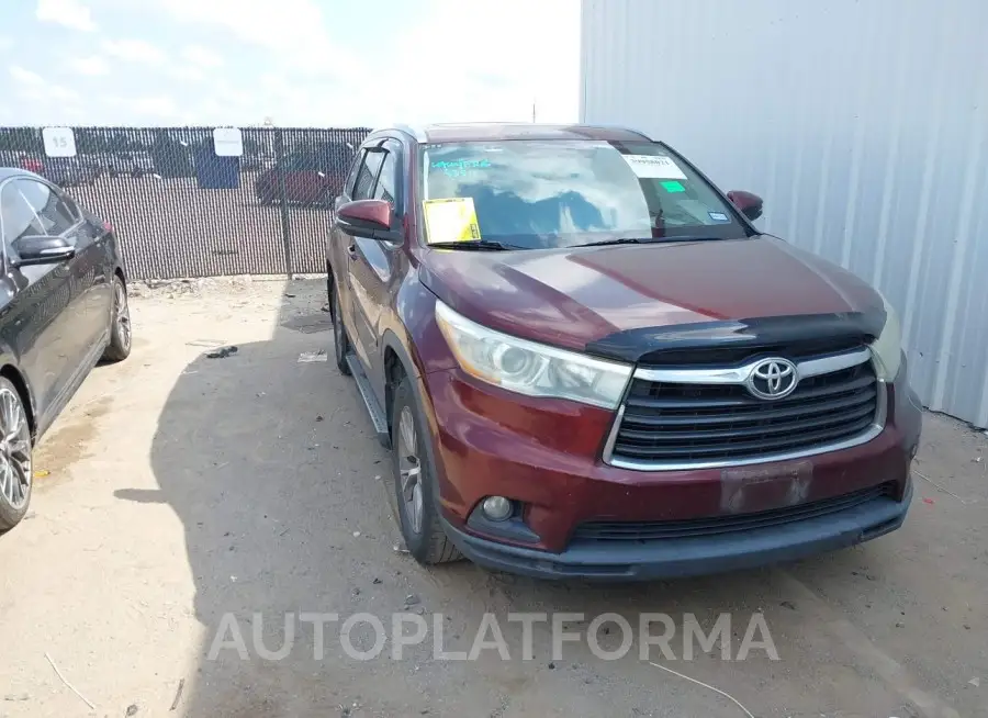 TOYOTA HIGHLANDER 2015 vin 5TDKKRFHXFS044162 from auto auction Iaai