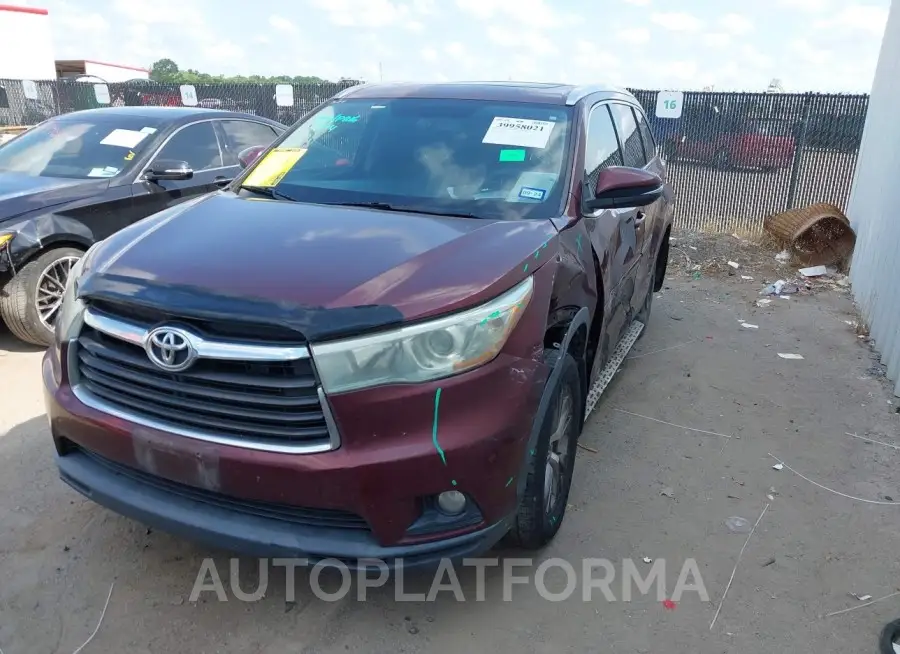 TOYOTA HIGHLANDER 2015 vin 5TDKKRFHXFS044162 from auto auction Iaai