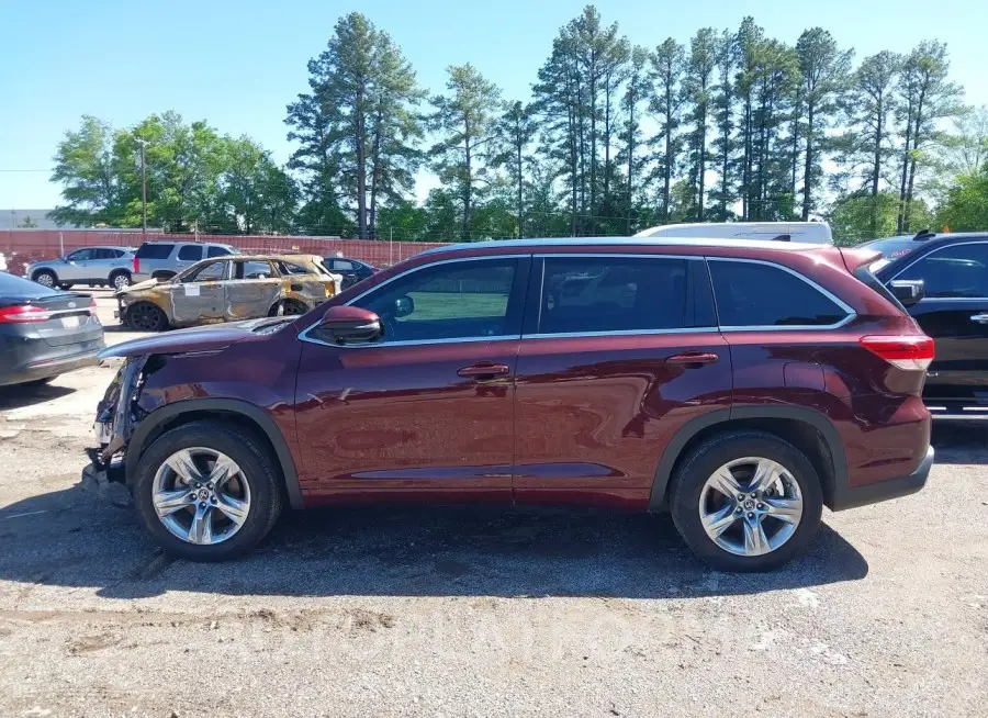 TOYOTA HIGHLANDER 2019 vin 5TDYZRFH0KS335558 from auto auction Iaai