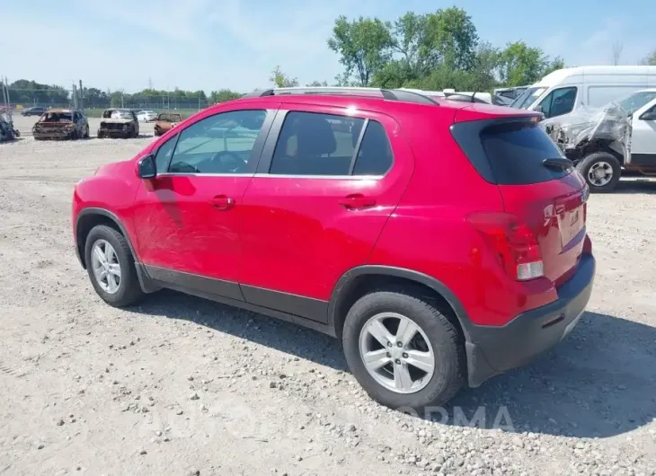 CHEVROLET TRAX 2016 vin KL7CJPSB1GB588228 from auto auction Iaai