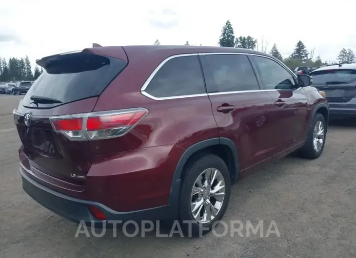 TOYOTA HIGHLANDER 2015 vin 5TDBKRFH1FS114938 from auto auction Iaai