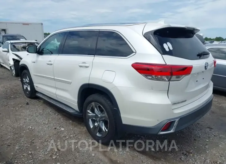 TOYOTA HIGHLANDER HYBRID 2017 vin 5TDDGRFH0HS033488 from auto auction Iaai