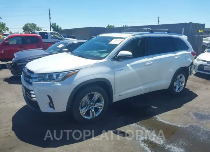 TOYOTA HIGHLANDER HYBRID 2019 vin 5TDDGRFH2KS072283 from auto auction Iaai