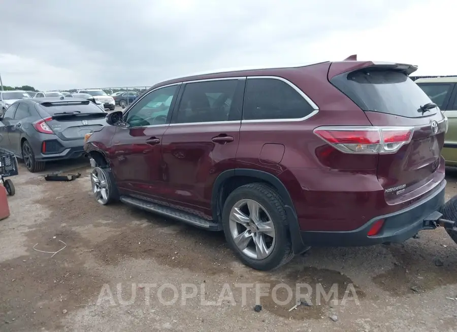 TOYOTA HIGHLANDER 2015 vin 5TDYKRFHXFS108713 from auto auction Iaai