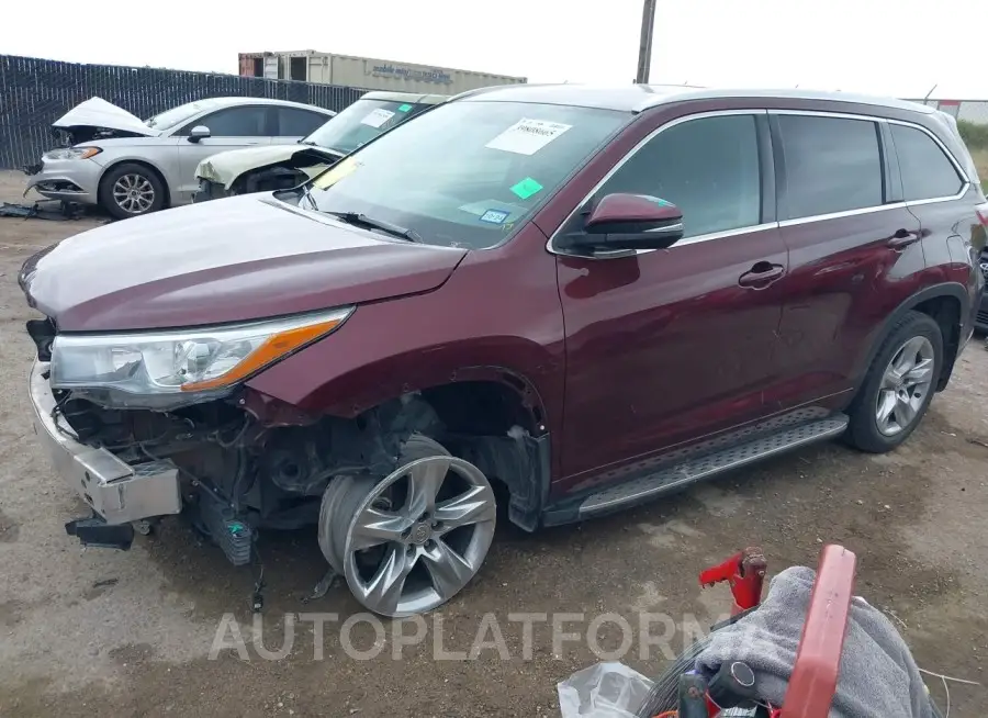 TOYOTA HIGHLANDER 2015 vin 5TDYKRFHXFS108713 from auto auction Iaai