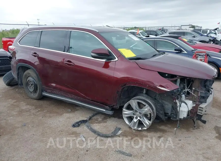 TOYOTA HIGHLANDER 2015 vin 5TDYKRFHXFS108713 from auto auction Iaai