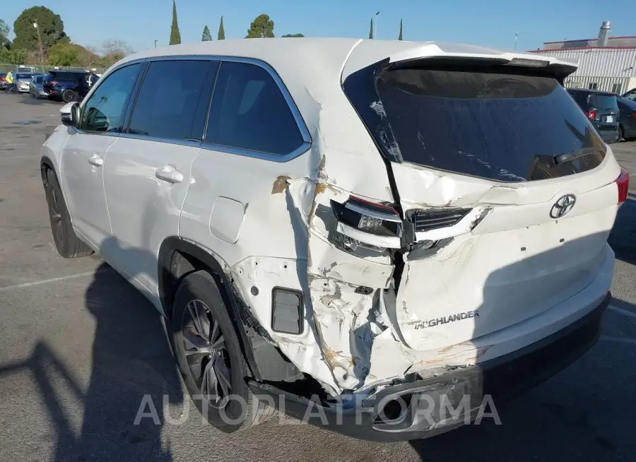 TOYOTA HIGHLANDER 2018 vin 5TDZARFH2JS039547 from auto auction Iaai