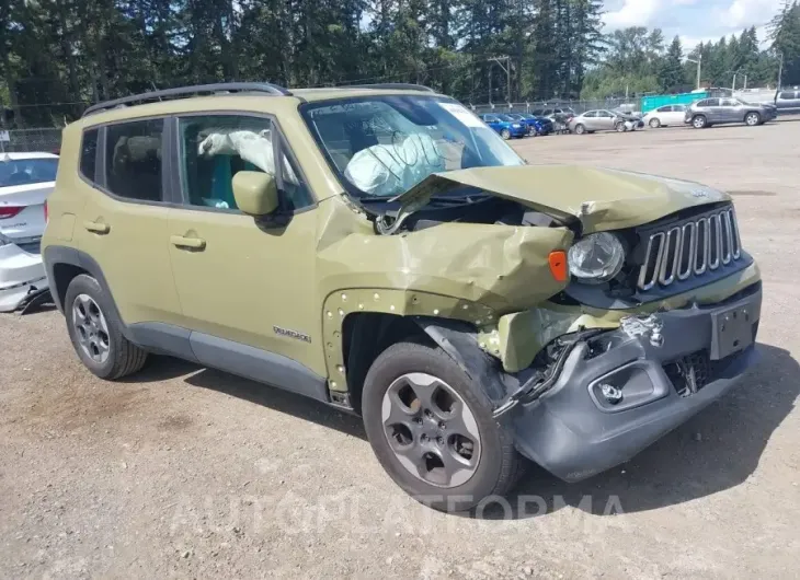 JEEP RENEGADE 2015 vin ZACCJABH6FPB86312 from auto auction Iaai