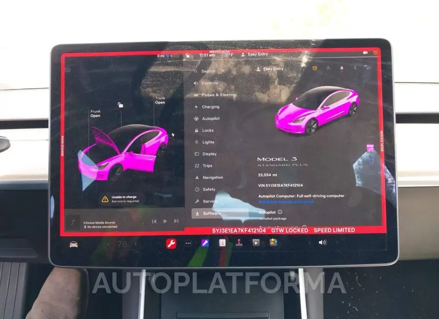 TESLA MODEL 3 2019 vin 5YJ3E1EA7KF412104 from auto auction Iaai