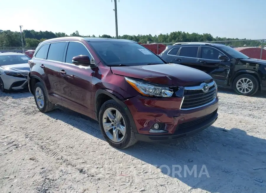 TOYOTA HIGHLANDER 2016 vin 5TDYKRFH1GS183544 from auto auction Iaai