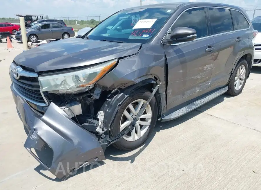 TOYOTA HIGHLANDER 2016 vin 5TDZKRFHXGS130149 from auto auction Iaai