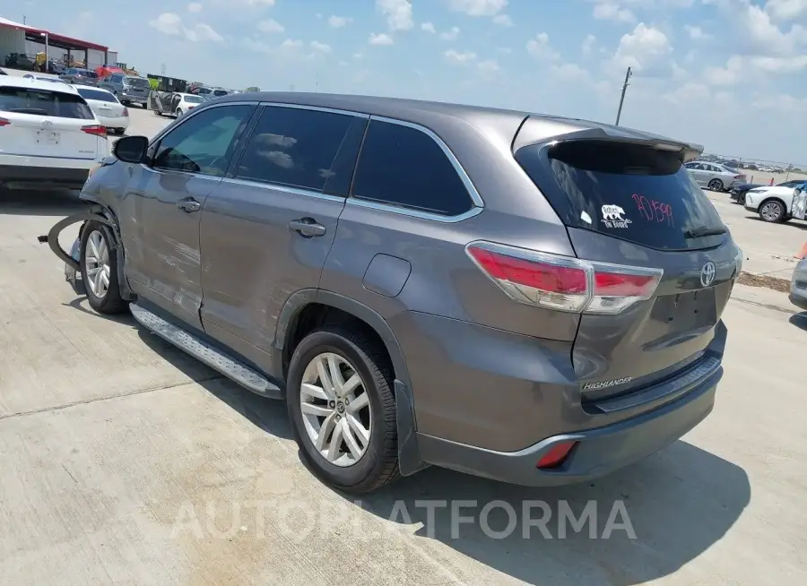 TOYOTA HIGHLANDER 2016 vin 5TDZKRFHXGS130149 from auto auction Iaai