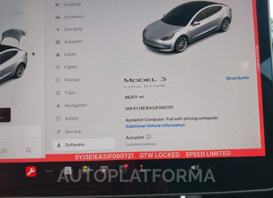 TESLA MODEL 3 2018 vin 5YJ3E1EA3JF060721 from auto auction Iaai