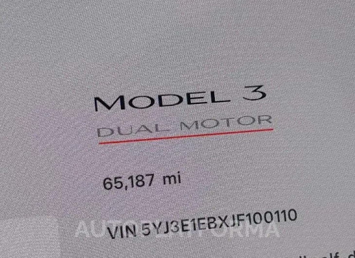 TESLA MODEL 3 2018 vin 5YJ3E1EBXJF100110 from auto auction Iaai