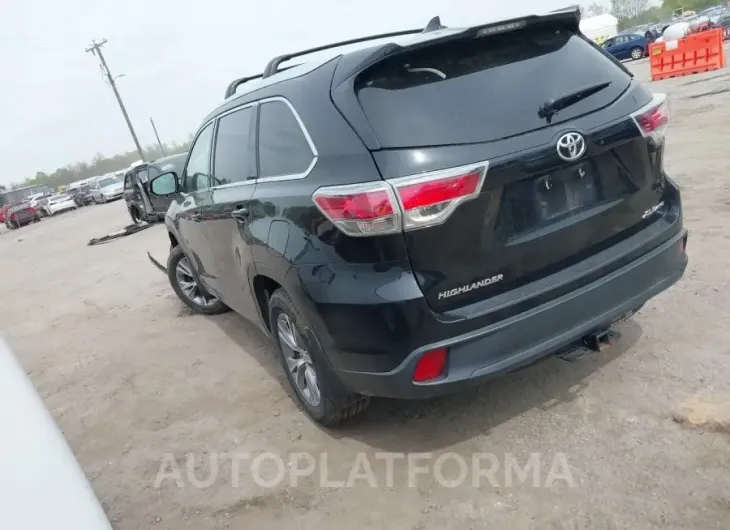 TOYOTA HIGHLANDER 2015 vin 5TDJKRFH7FS221097 from auto auction Iaai