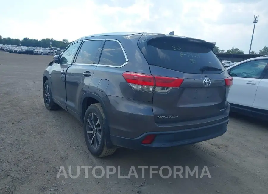 TOYOTA HIGHLANDER 2017 vin 5TDJZRFH7HS444335 from auto auction Iaai