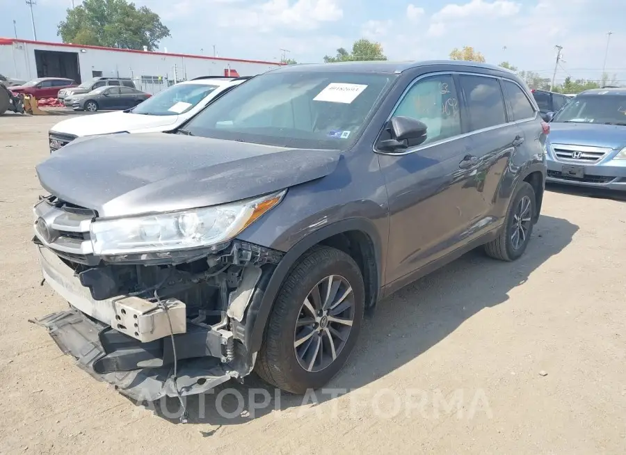 TOYOTA HIGHLANDER 2017 vin 5TDJZRFH7HS444335 from auto auction Iaai