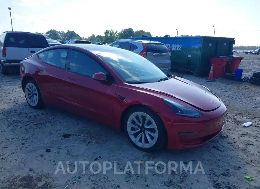 TESLA MODEL 3 2022 vin 5YJ3E1EA1NF286990 from auto auction Iaai