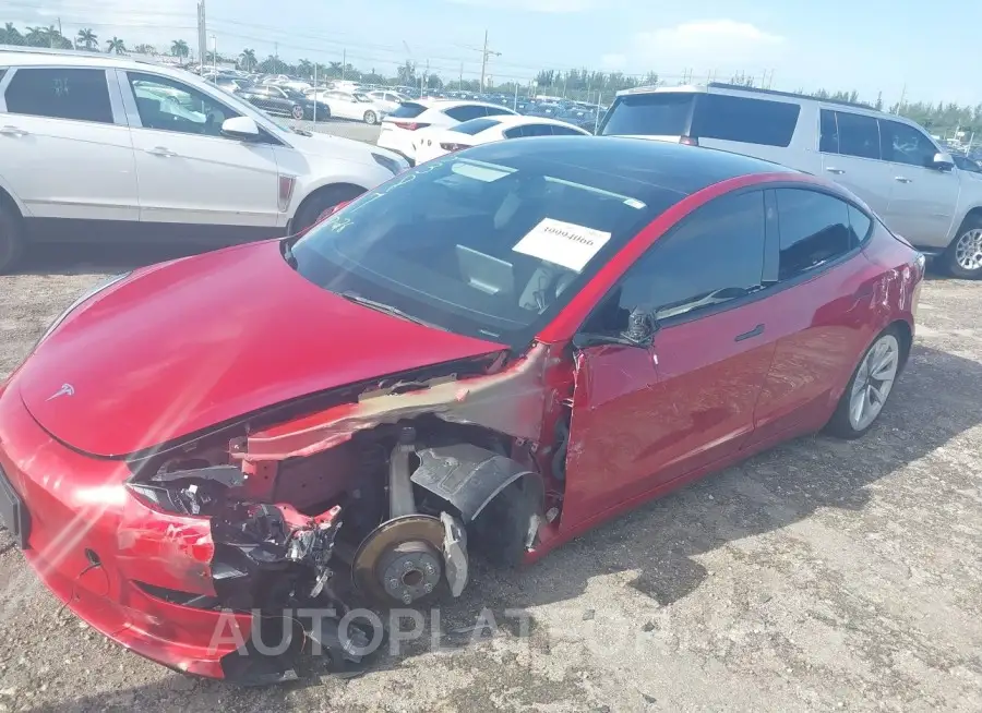 TESLA MODEL 3 2022 vin 5YJ3E1EA9NF185387 from auto auction Iaai