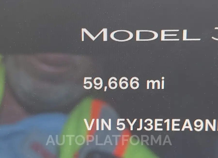 TESLA MODEL 3 2022 vin 5YJ3E1EA9NF185387 from auto auction Iaai