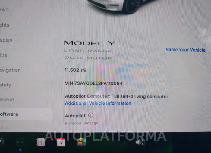 TESLA MODEL Y 2023 vin 7SAYGDEE2PA110084 from auto auction Iaai