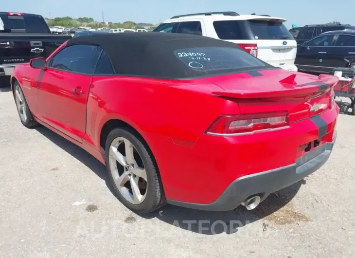 CHEVROLET CAMARO 2015 vin 2G1FK3DJ1F9224099 from auto auction Iaai